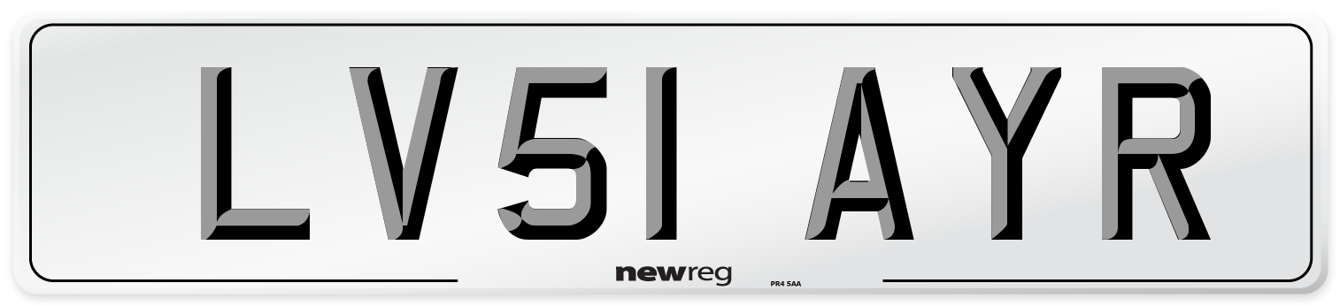 LV51 AYR Number Plate from New Reg
